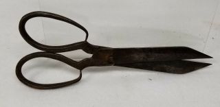 Antique Vintage Cast Iron Blacksmith Made Scissors Shears Handwrought