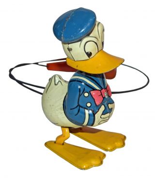 Tin Lithograph Linemar Hopping Donald Duck -