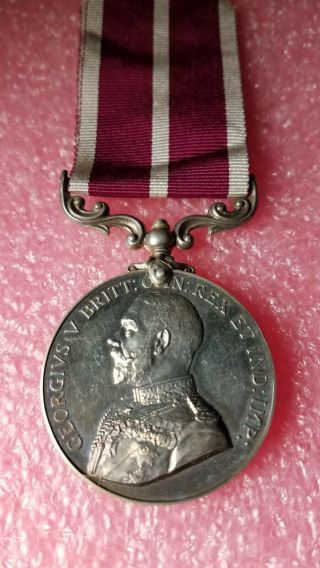 George V British Meritorious Service Medal Badge Army Navy Named World War