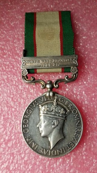 George Vi 1937 British North West Frontier India Medal Badge Army Navy Named