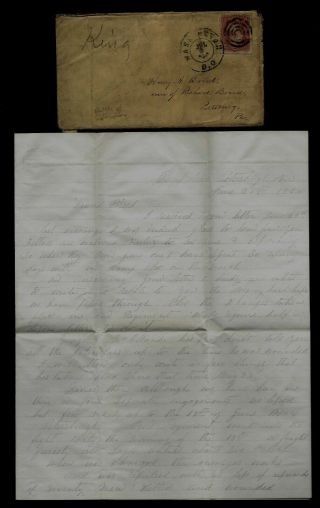 155th Pennsylvania Infantry Civil War Letter - Battle Description & Deaths