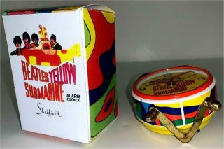 100 REAL 1968 BEATLES YELLOW SUBMARINE ALARM CLOCK BY SHEFFIELD OF WEST GERMANY 4