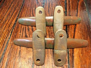 VINTAGE OLD SOLID BRONZE CLEATS 6 