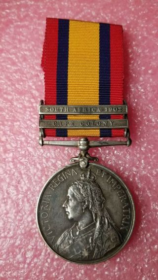 Queen Victoria South Africa 1902 Medal Badge Army Navy Named World War
