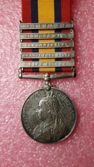 Queen Victoria South Africa Medal Badge Army Navy Named World War