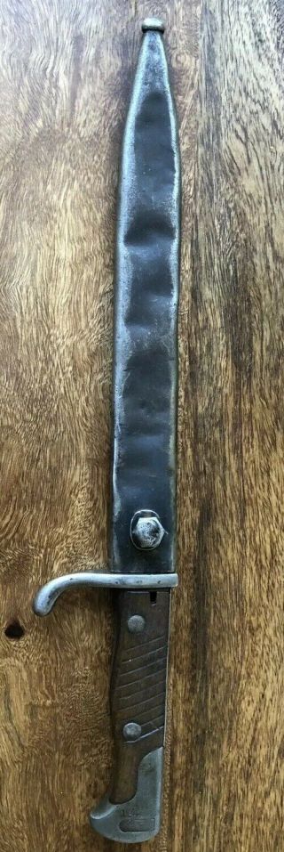 Germanwaffenfabrik Mauser A.  G.  Oberndorf Bayonet With Heller Scabbard Marked