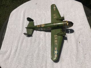 Marx - Army Military Bomber Airplane Great Tin Litho
