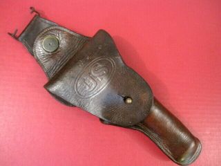Wwi Us Army Aef M1912 Leather Swivel Holster Colt M1911.  45acp Pistol - Ria 1912