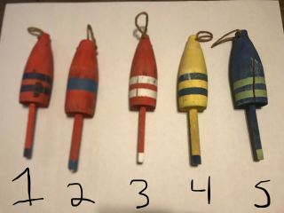 Maine Lobster Buoy Wooden Hand Painted Rare Nautical Ocean Lake Decor
