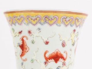Chinese Porcelain Bottle Vase with Iron Red Bats and Overglaze Decoration 7