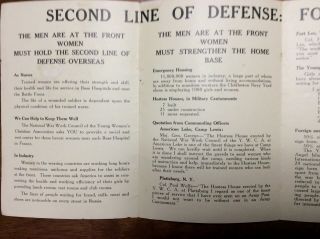 WWI RARE Brochure Woman’s War Work Council Y.  W.  C.  A.  Home Front Nurse Camp Lewis 3