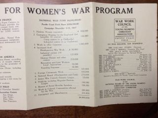 WWI RARE Brochure Woman’s War Work Council Y.  W.  C.  A.  Home Front Nurse Camp Lewis 5