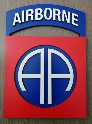 Us Army 82nd Airborne Division " All American " 3d Military Plaque Sign