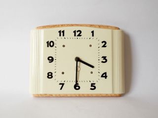 Vintage Art Deco Style 1960s Ceramic Kitchen Wall Clock Made In Germany Decor
