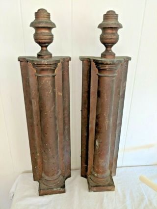 Gorgeous Architectural Salvage 24 " Brass Bronze & Cast Iron Columns