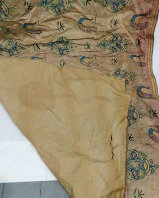 Antique 18th 19th C.  Chinese Embroidered Forbidden Stitch Fabric 90 