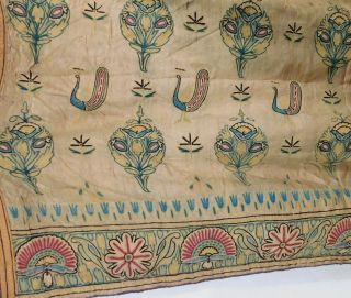 Antique 18th 19th C.  Chinese Embroidered Forbidden Stitch Fabric 90 " X28 " Panel