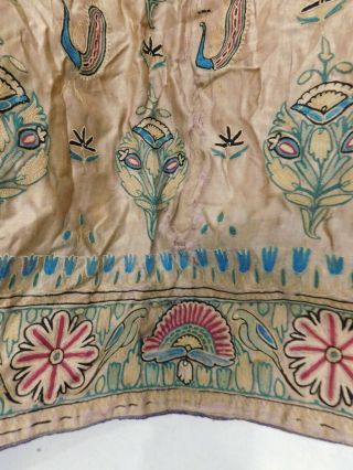 Antique 18th 19th C.  Chinese Embroidered Forbidden Stitch Fabric 90 