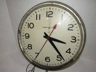 General Electric Industrial Wall Electric Clock made in USA 6