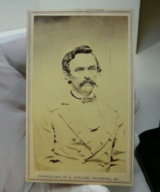 Civil War Soldier Antique CDV Photo Frankfort Kentucky Vintage 2