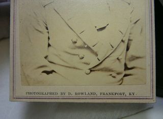 Civil War Soldier Antique CDV Photo Frankfort Kentucky Vintage 4