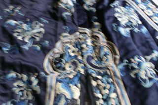 Antique Chinese Silk Embroidered Floral Skirt 10