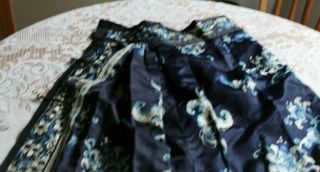 Antique Chinese Silk Embroidered Floral Skirt 2