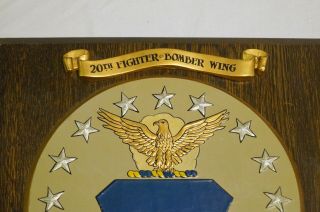 Vietnam Era USAF 20th Fighter Bomber Wing Wooden Plaque Col William E Moore USAF 10