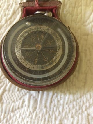 Antique Pocket Barometer & Compass REAUMUR In OriginalCase Late 19th C.  Swedish 3