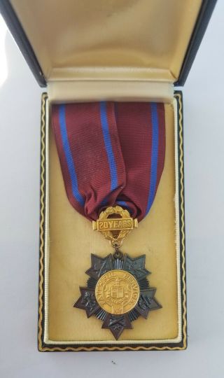 York National Guard 20 Years Faithful Service Medal 10k