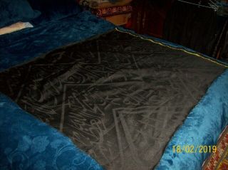 islamic Wall Kaba Textile All Hand Waving cotton And Silk Black Color 8
