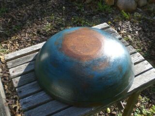 Antique old Large Wooden Dough Bowl w/ Rim - Wood Bowl 9
