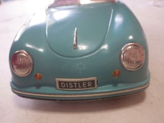 Distler Electromatic (Germany) Turquoise Porsche 356 Cabriolet Tin/Electric 1:15 2