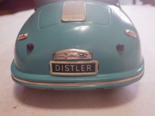 Distler Electromatic (Germany) Turquoise Porsche 356 Cabriolet Tin/Electric 1:15 7