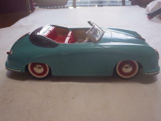 Distler Electromatic (Germany) Turquoise Porsche 356 Cabriolet Tin/Electric 1:15 8