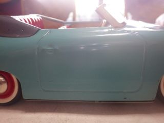 Distler Electromatic (Germany) Turquoise Porsche 356 Cabriolet Tin/Electric 1:15 9