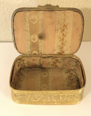 Antique French gilt bronze box,  painted and signed 19th Century 4
