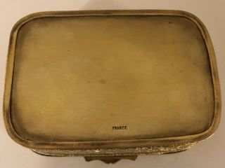 Antique French gilt bronze box,  painted and signed 19th Century 6