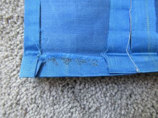 Lovely old embroidered Chinese blue silk sleevebands 12