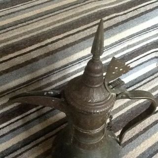 antique islamic dallah coffe pot tin on copper 3