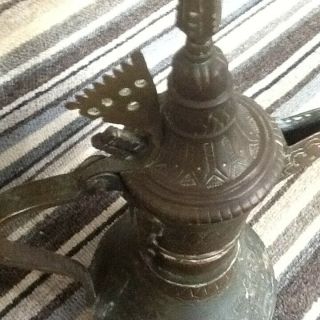 antique islamic dallah coffe pot tin on copper 5