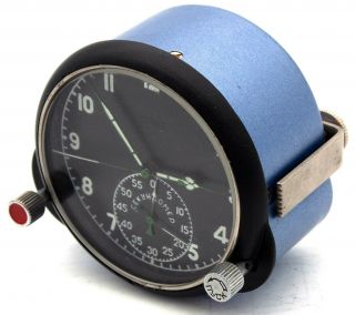 8 - day Soviet 50 ' s - made AirForce Cockpit Clock 59CP / 59ChP with TIMER MiG/Su jet 3