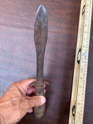 Civil War 12 Inch Long Knife Made From File.  Display Piece 4