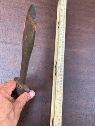 Civil War 12 Inch Long Knife Made From File.  Display Piece 6