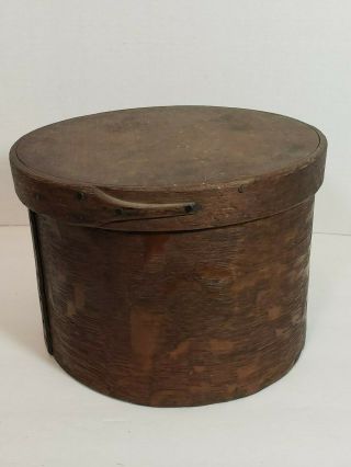 Antique Shaker Pantry Box With Fingered Lid