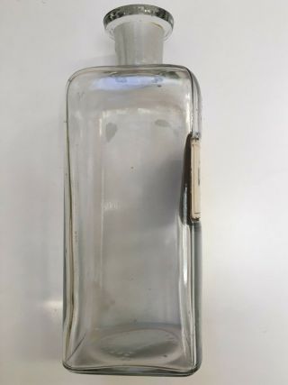 F&S - FAY & SCHUELER APOTHECARY BOTTLE W/STOPPER - c1894 - Lin.  Saponis 7