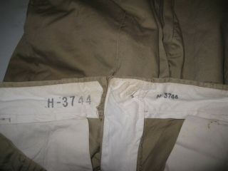 Vintage US ARMY 1950 ' s Khaki Cotton Twill Chino Shorts Size 32 7
