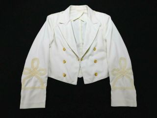 Us Army Vintage White Gold Military Officer Mess Dress Dinner Jacket Coat Sz 40