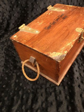 1843 Cape Cod Sea Chest Vintage Souvenir With Nightingale Ship Picture 2