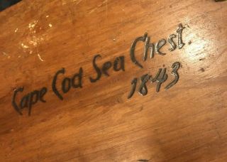 1843 Cape Cod Sea Chest Vintage Souvenir With Nightingale Ship Picture 5